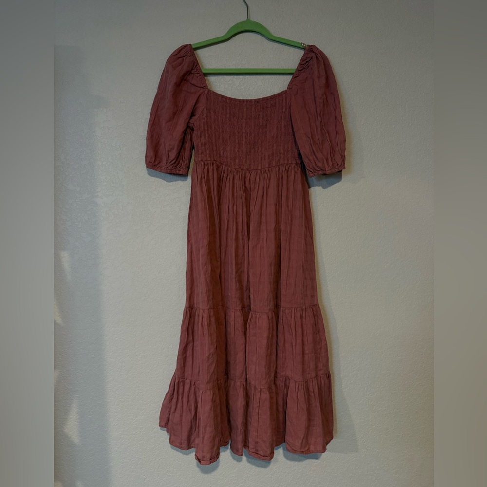 Lovely Day Dusty Rose Midi Dress - Picture 3 of 3
